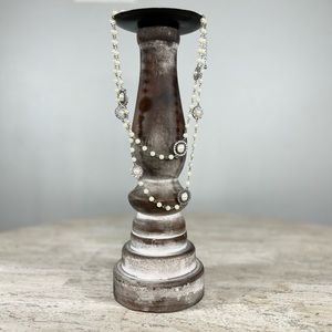 PREMIER DESIGNS Long Pearl Necklace with Rhinestone Accents